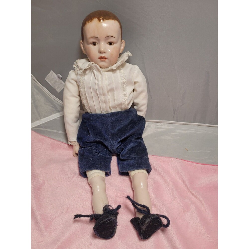 Boy German Bisque Doll  14" Reproduction